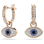 Symbolica drop earrings Eye, Multicolored, Rose gold-tone plated